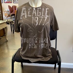 American Eagle Outfitters Brown Short Sleeve Graphic Tee
